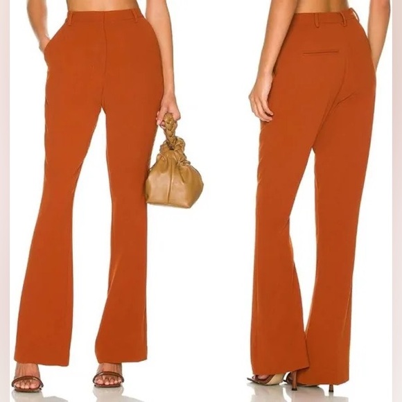 NBD “Axel” Rust Wide-Leg Trousers from Revolve – Size XS (32” Inseam) - Picture 2 of 8
